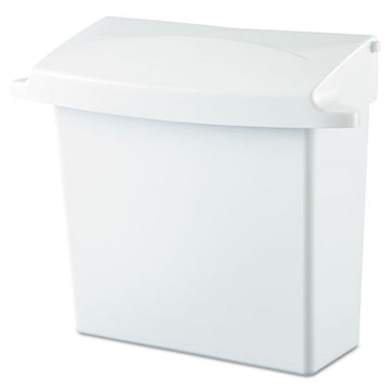 Rubbermaid® Commercial Sanitary Napkin Receptacle With Rigid Liner, Rectangular, Plastic, White freeshipping - TVN Wholesale